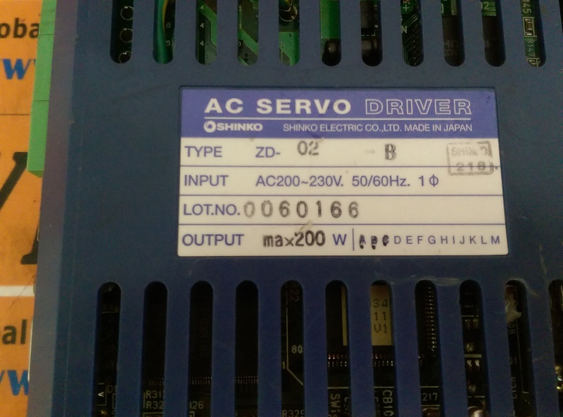 SHINKO ZD-02 B AC SERVO DRIVER - 裕益科技自動化設備可程式編碼器PLC分散式控制系統DCS